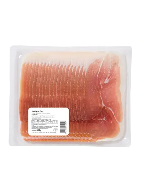 Jambon cru 20 tranches Jambon cru 20 tranches, Aoste Professionnel