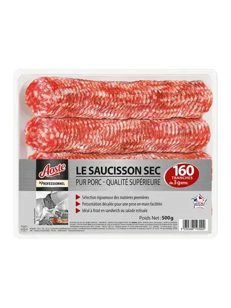 Le saucisson sec 160 tranches Le saucisson sec 160 tranches, Aoste Professionnel