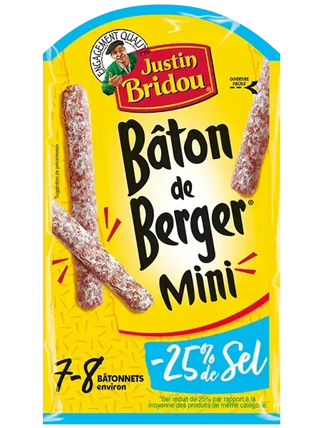 Les bâtons de berger mini, réduit en sel Les bâtons de berger mini, réduit en sel, Justin-Bridou