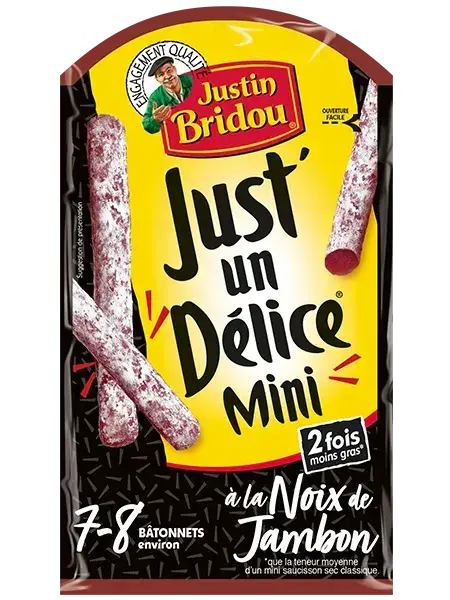 Just’un Délice Mini Spécialité à la noix de jambon, Justin Bridou Just’un Délice Mini Spécialité à la noix de jambon, Justin Bridou, Justin-Bridou