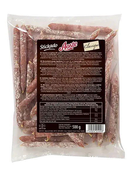 Bâtonnets de saucisson sec nature Bâtonnets de saucisson sec nature, Aoste Professionnel